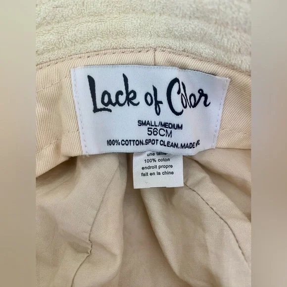 Lack of Color Wave Bucket Hat in Beige Terry size S/M - Picture 6 of 6